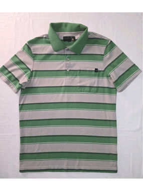 Vintage Y2K Emerica "This Is Skateboarding" Striped Pocket Polo Shirt Small